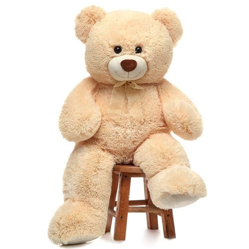 Toys Studio Giant Teddy Bear Stuffed Animal 36 inch Plush Bear Toy for Girlfriend Girls Kids Gifts Chrsitmas Valentines Day Birthday Baby Shower Decorations - Image 1