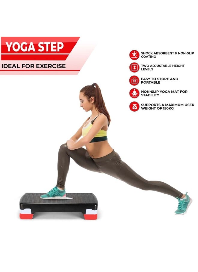 KUYING Aerobic Step, Adjustable Fitness Aerobic Step Non-Slip Cardio Yoga Pedal Stepper Home Gym Workout Exercise Equipment.  Adjustable Workout Platform Trainer 68 x 28.5 x 15cm  - Image 5