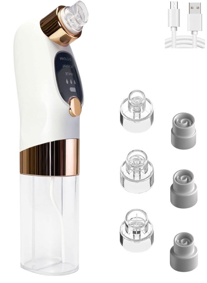 جهاز إزالة الرؤوس السوداء وتنظيف المسام مزود بـ 3 مستويات شفط و6 رؤوس قابلة للتبديل وقابل للشحن عبر USB مناسب لجميع أنواع البشرة - Image 1