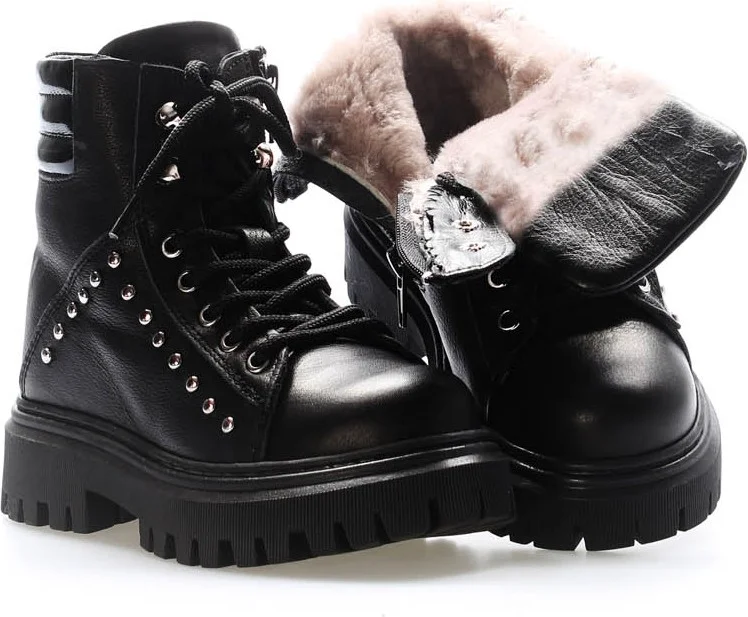 Fast Step Leather Fur Unisex Kids Classic Boots 612KFA1589-2