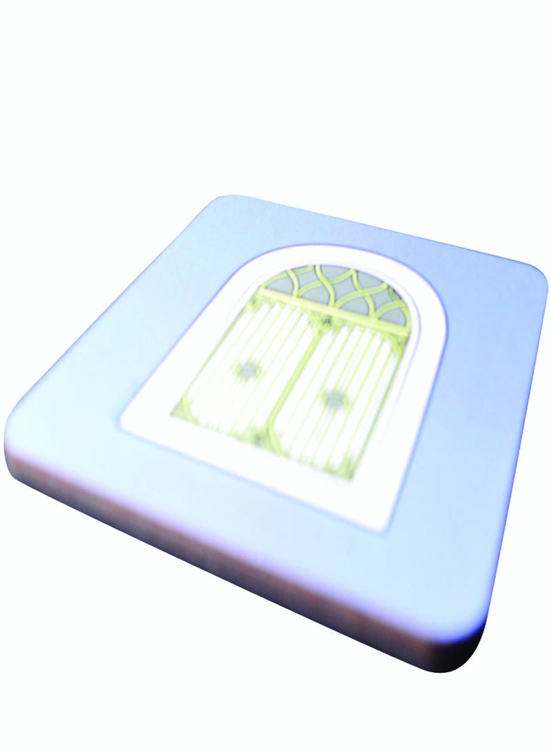 Blutoad Coaster 90x90 mm MDF with Foam Base - Portuguese Window (Dark Blue)