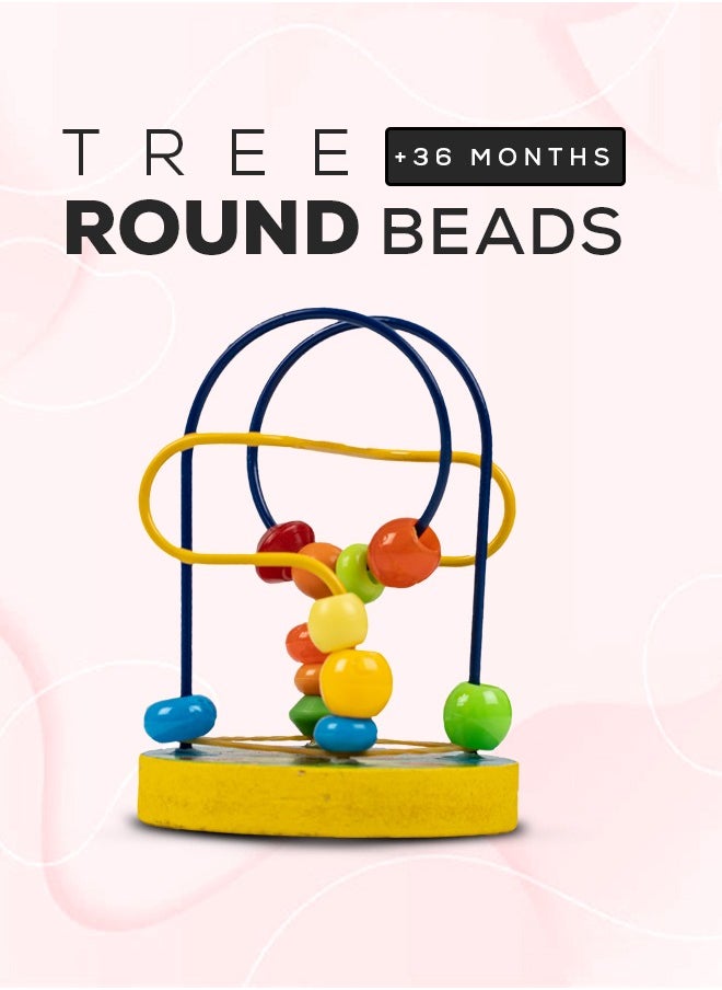 BAYBEE Wooden Beads Maze Puzzle For Kids Toy, Wooden Toy With Shape Color Sorting Toys Rolling Beads Abacus Learning Toys Early Educational Toys Baby Toys Puzzle Game Gift Toys For Kids 3+Years  - Image 2