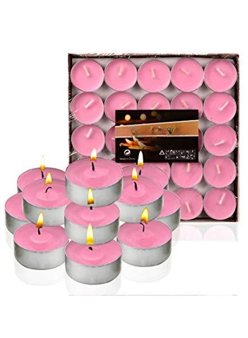Huitich Smokeless Tea Light Candles – 50-Pack for Weddings, Parties, Holidays & Religious Use - Image 1