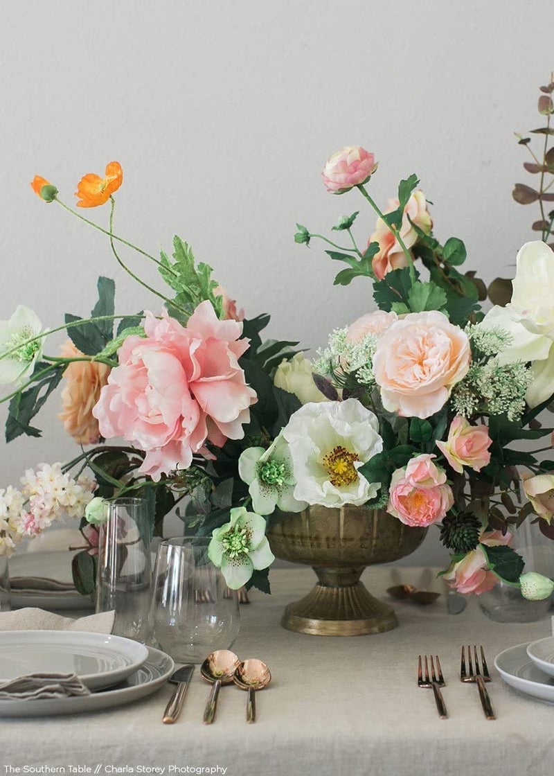 Accent Decor Distressed Gold Metal Compote Bowl | Gold Compote Vase l Lita Metal Vase l Indoor and Outdoor Compote for Any Event - Image 3