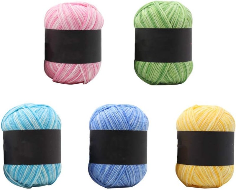 comfrt 5 Rolls Soft Cotton Yarn Knitting Yarn Crochet Yarn for Crafting DIY Sweater Blanket Scarf Picture 1 Yarn Bundles - Image 5