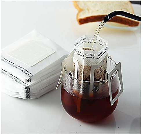 Ergonflow 50Pcs Portable Coffee Filter Paper Bag Hanging Ear Drip Coffee Bag Single Serve Disposable Drip Coffee Filter Bag Perfect for Travel, Camping, Home, Office - Image 5