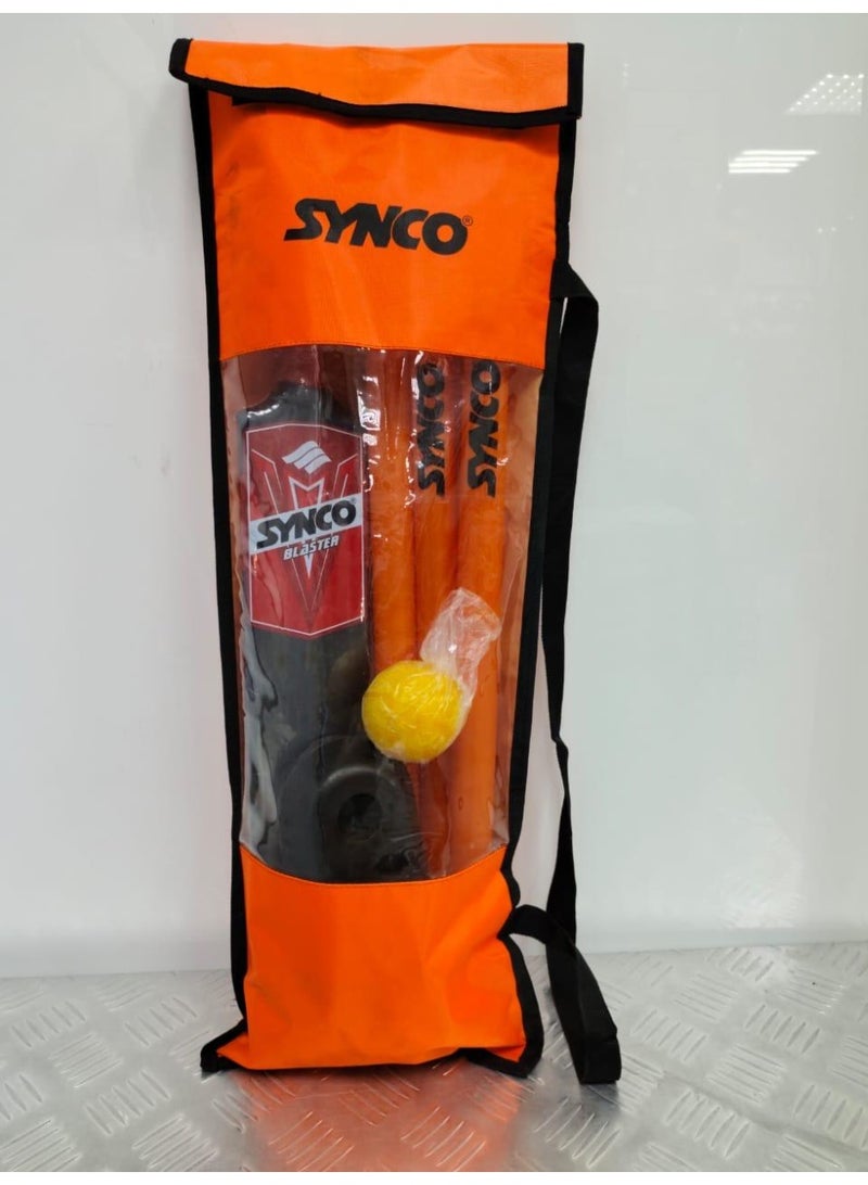 سينكو مجموعة كريكيت للأطفال من سينكو - مقاس ٣ | مضرب بلاستيكي مصبوب بمقبض مطاطي، وكرة لينة، وأعمدة ويكيت | مجموعة لعب مناسبة لجميع الأحوال الجوية للأطفال من سن ٤ إلى ٨ سنوات - Image 4