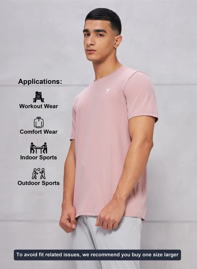 Technosport Technosport Men Solid Crew Neck Slim Fit T-Shirt