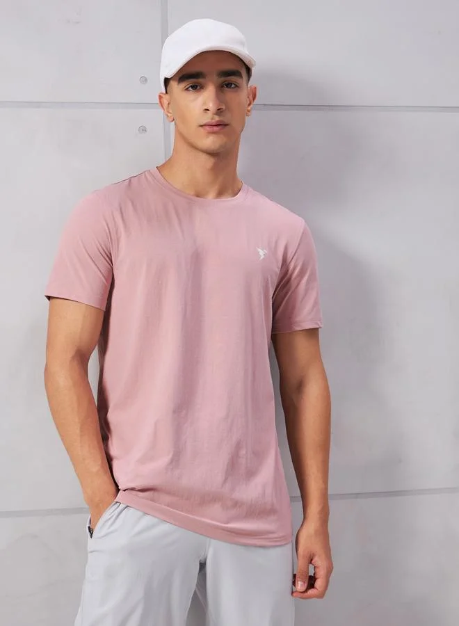 Technosport Technosport Men Solid Crew Neck Slim Fit T-Shirt