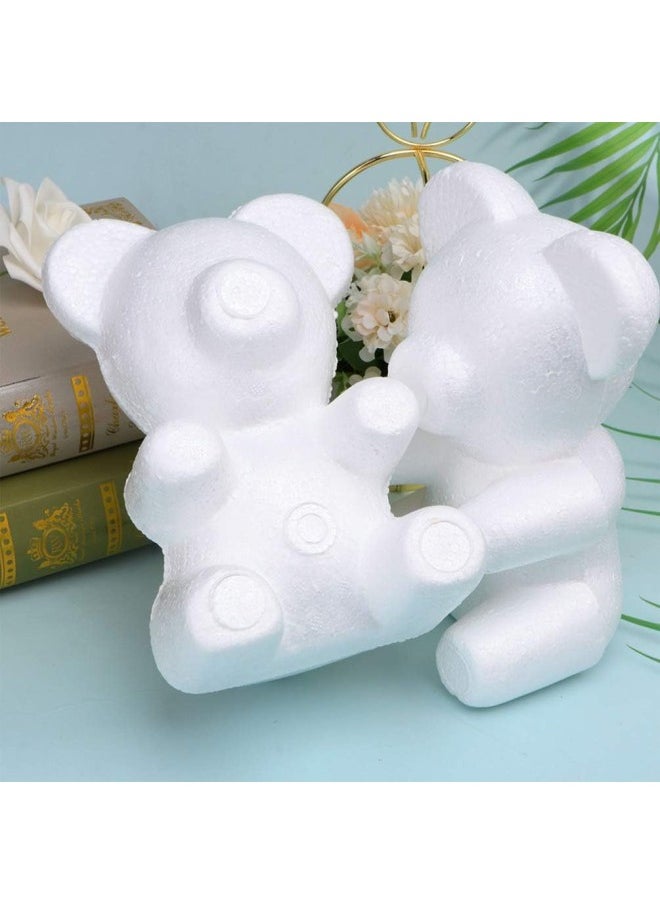 klarako - Styrofoam Ball Crafts 6pcs Foam Bear Shapes 20cm Polystyrene Styrofoam Modelling Foam Mould for DIY Rose Bear Flower Arrangements Crafts DIY Foam Bear - Image 1