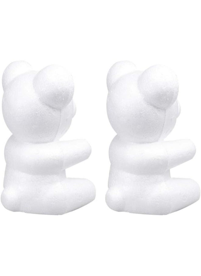 klarako - Styrofoam Ball Crafts 6pcs Foam Bear Shapes 20cm Polystyrene Styrofoam Modelling Foam Mould for DIY Rose Bear Flower Arrangements Crafts DIY Foam Bear - Image 1