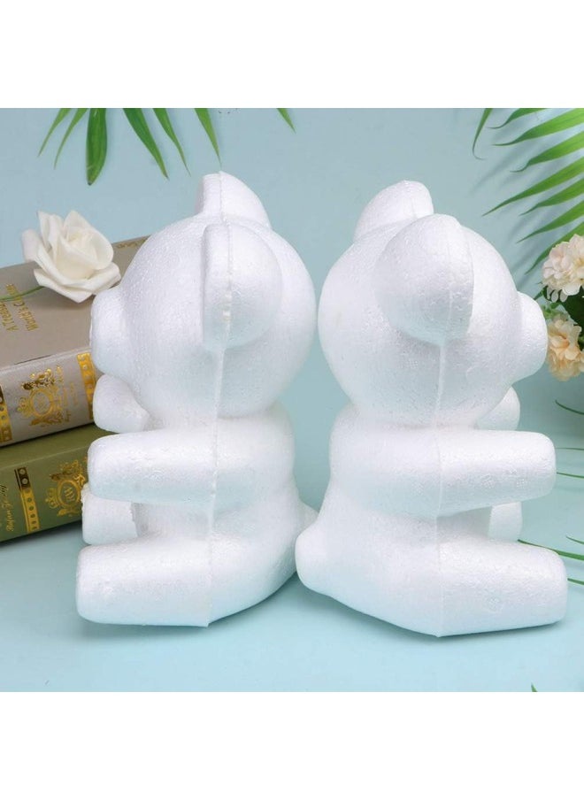 klarako - Styrofoam Ball Crafts 6pcs Foam Bear Shapes 20cm Polystyrene Styrofoam Modelling Foam Mould for DIY Rose Bear Flower Arrangements Crafts DIY Foam Bear - Image 1