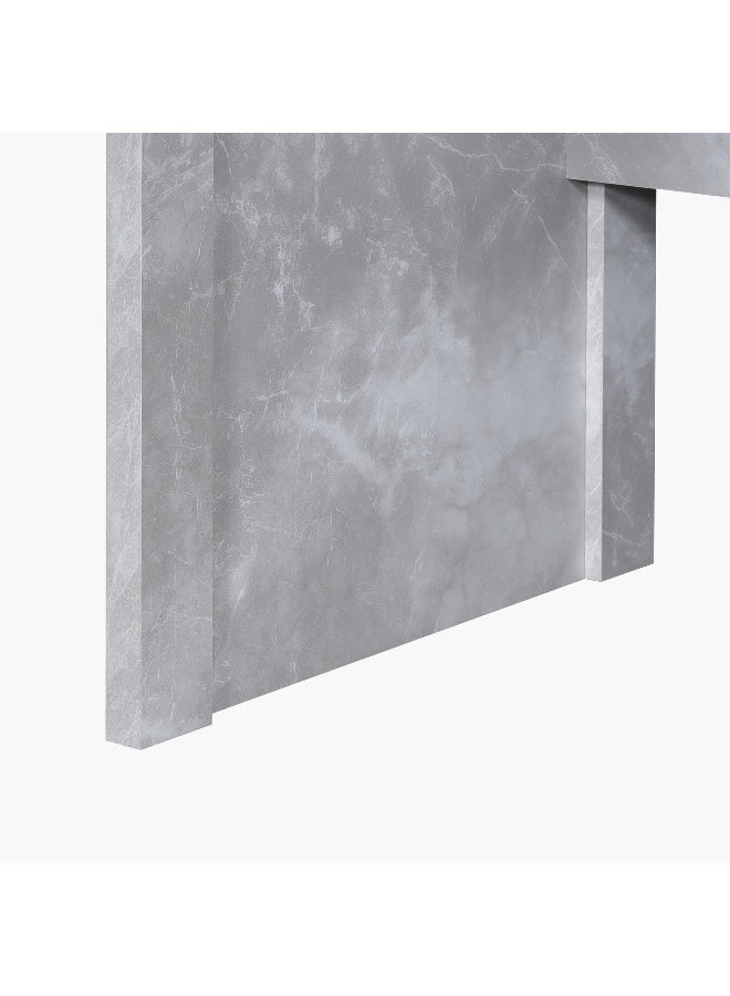 Home Box مكتب دراسة رمادي مع 2 درج لمكتب المنزل - Image 3