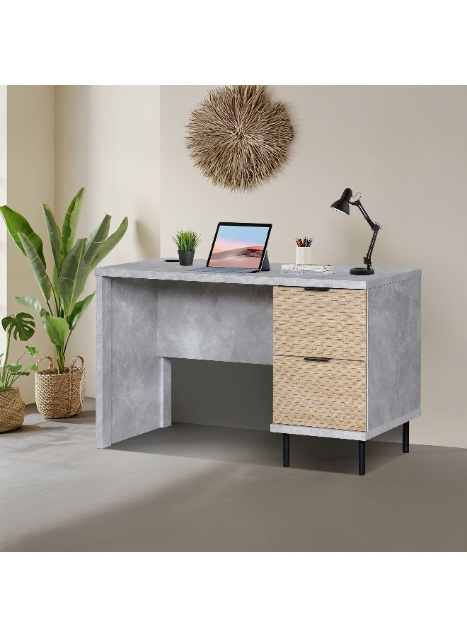 Home Box مكتب دراسة رمادي مع 2 درج لمكتب المنزل - Image 4