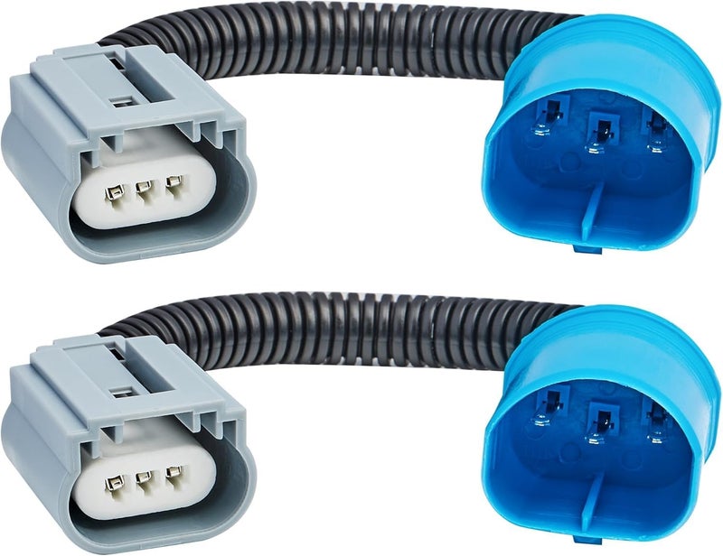 RED WOLF 9004 HB1 9007 HB5 to H13 9008 Headlight Extension Wiring Harness Socket Fog Light Headlamp Conversion Retrofit Fit 1994-2007 Ford F150, Dodge Ram 1500 2500 3500 Male Female Connector - Image 1