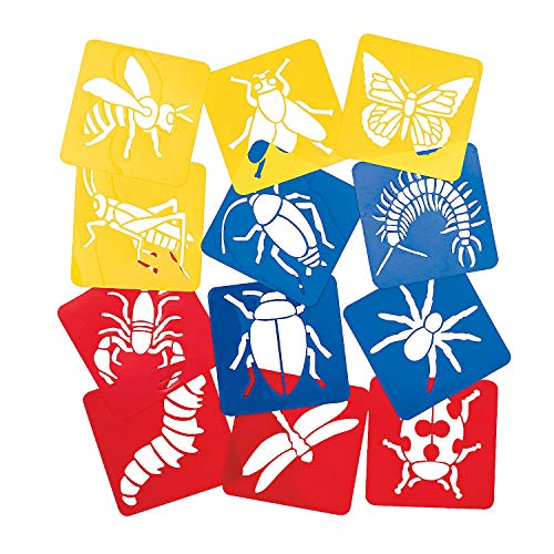 Fun Express Big Bug Stencils - Educational & Creative Learning Activities for Kids - Crafting Art Projects School and Fun Learning at Home - Developing Fine Motor Skills and Imagination - 12 Pieces - Image 3