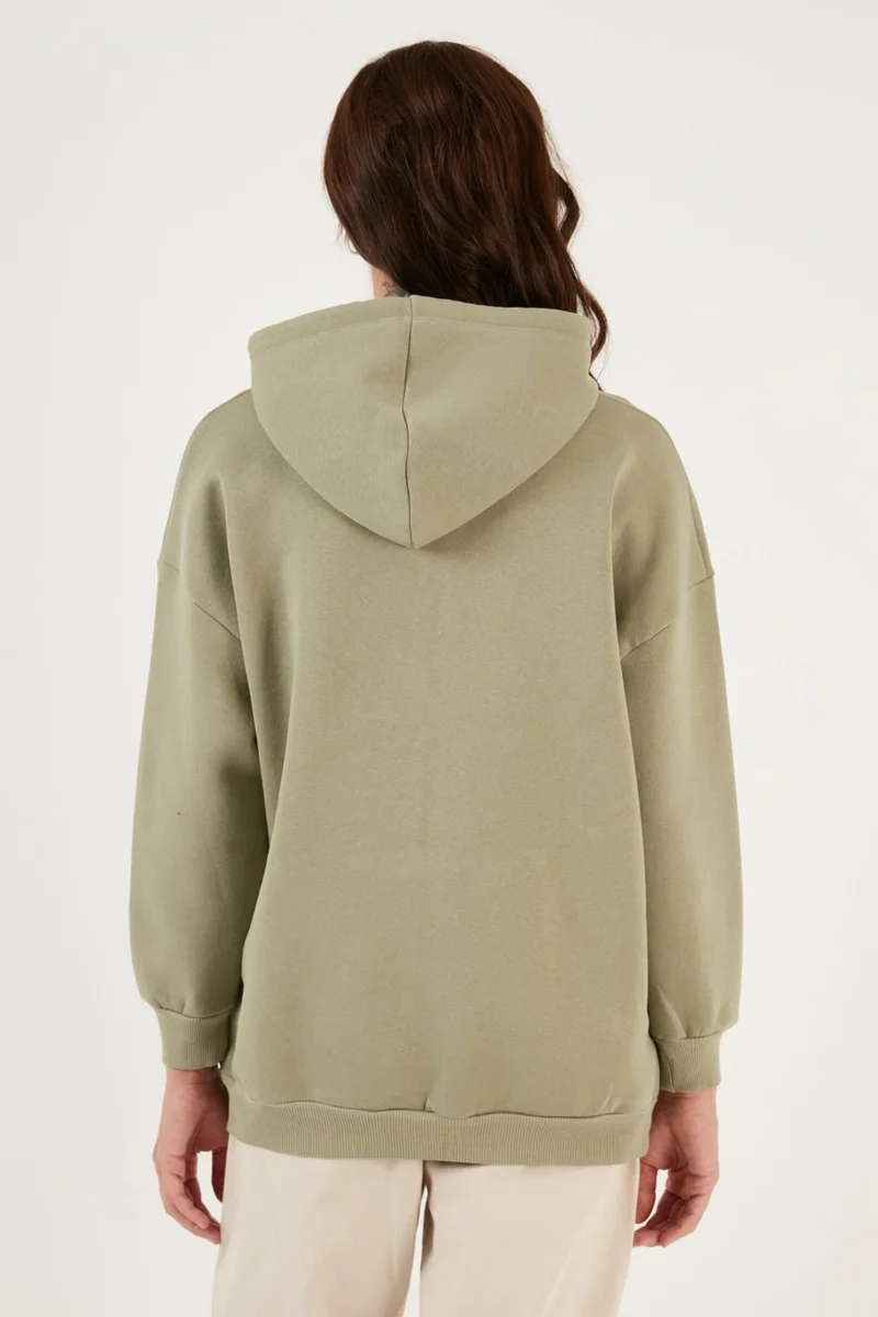 Lela Regular Fit Cotton Hooded Collar Rose Winter Sweat Women's SWEAT 5863854