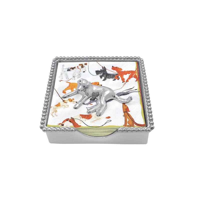 Mariposa Labrador Beaded Napkin Box - Image 2