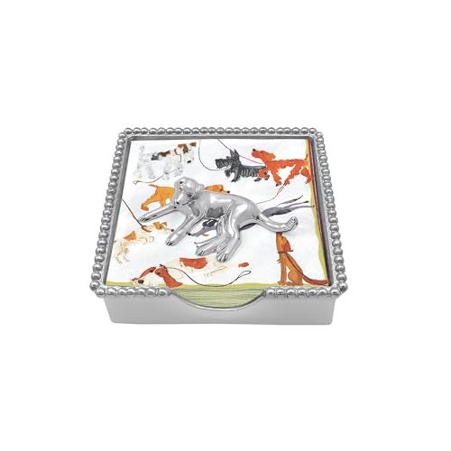 Mariposa Labrador Beaded Napkin Box - Image 1