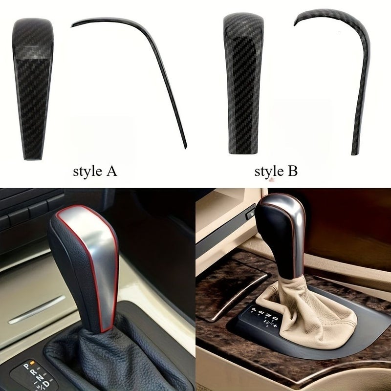 غطاء مقبض ناقل الحركة من ألياف الكربون لسيارة بي إم دبليو الفئة الثالثة 2005-2012 - Image 2