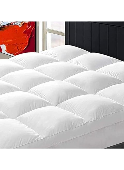 Mattress pad, microfiber, 14 cm high, round cover, bed size 120 x 200 cm