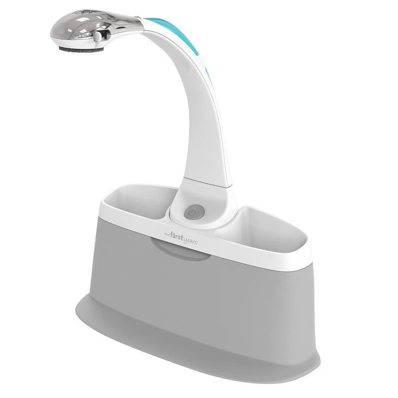 The First Years Rain Shower Baby Shower Head  Soothing Attachable Baby Spa Sprayer  Baby Bathtub Shower Head with Rotating Arm - Image 1