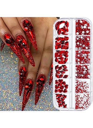 735 Pieces Red Nail Rhinestones For Acrylic Nails Red Stones For Nails Crystals 3D Nail Diamonds Art Decoration Crafts Diy (Red) - pzsku/ZD7093AC27C37D0744EC7Z/45/_/1719249434/b2335650-98ee-45f4-ad30-40ed951dd4bf