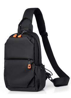 Generic Crossbody Backpack, Waterproof, Lightweight with USB Charger Port, for Outdoor Hiking, Traveling, Cycling Black  - Image 1