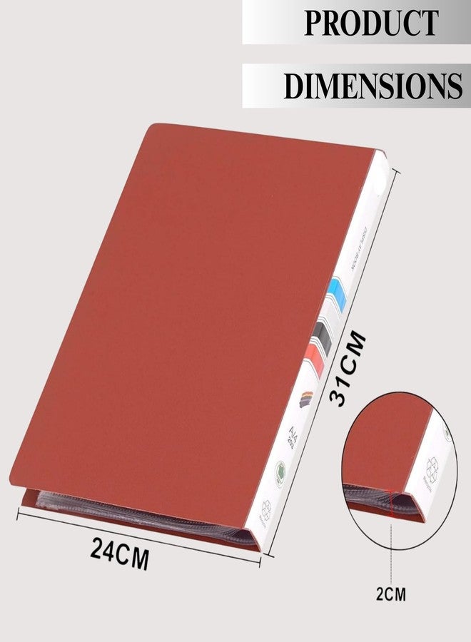 TULMAN 40 Pockets Bound A4 Size Presentation Display Book Portfolio File Binders with Plastic Clear Sleeves Document Organizer for Music Sheets Artwork Drawing for School - (Color May Vary) - 2 Pack - Image 2