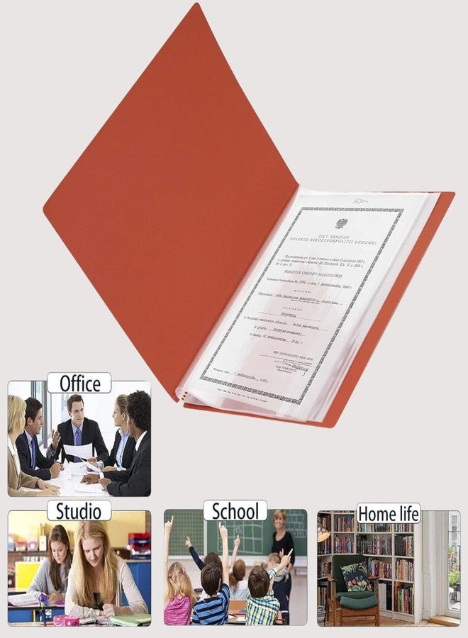 TULMAN 40 Pockets Bound A4 Size Presentation Display Book Portfolio File Binders with Plastic Clear Sleeves Document Organizer for Music Sheets Artwork Drawing for School - (Color May Vary) - 2 Pack - Image 5