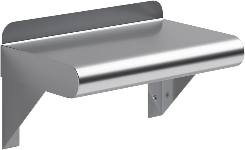AmGood 6 in. x 10 in. Stainless Steel Wall Shelf | NSF Certified | Appliance & Equipment Metal Shelving | Kitchen, Restaurant, Garage, Laundry, Utility Room - Image 1