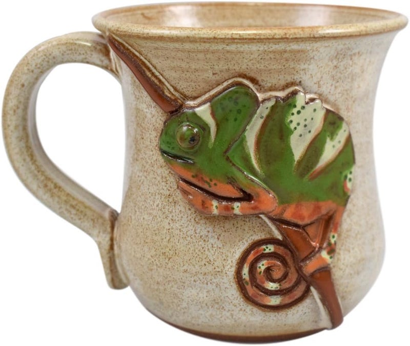 Modern Artisans Chameleon Coffee Mug  American Made Stoneware Pottery 16oz - Image 1