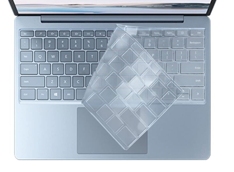 UHamn Keyboard Protective Skin Cover Compatible with 2021 2020 Microsoft Surface Laptop Go 12.4" & Surface Laptop Go 2 2022 Release, 2023 Surface Laptop Go 3 (Not Compatible with Surface go 10.5") - Clear - Image 4