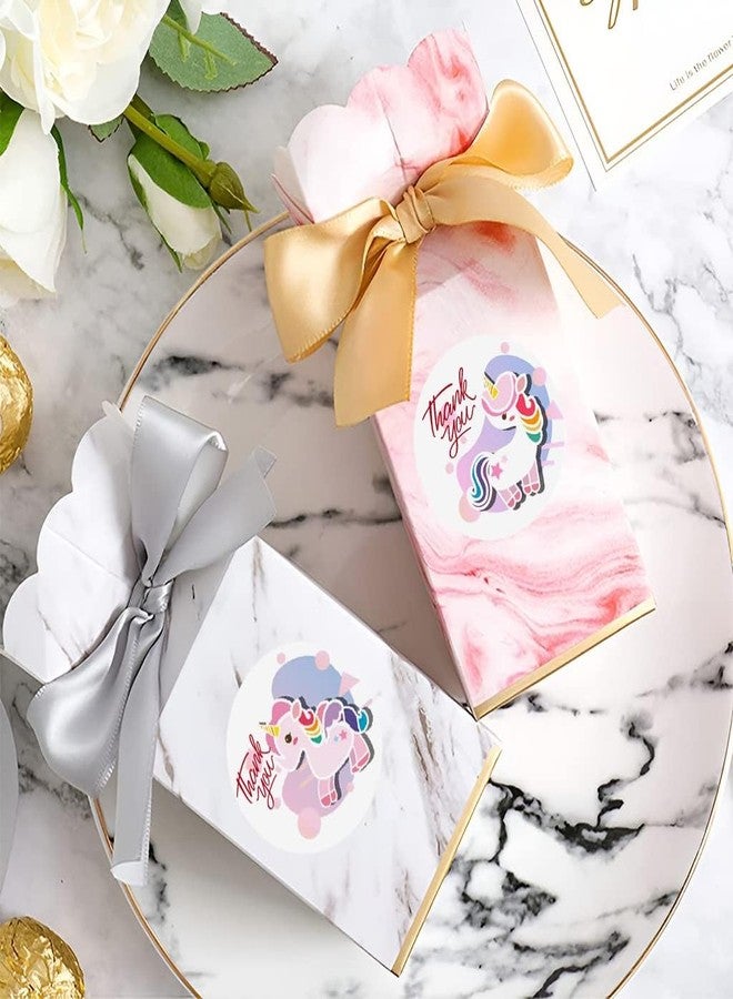 Touchcart Watercolor 500pc Thank You Unicorn Stickers, Round Thank You Adhesive Sticker for Small Business Wedding Supplies Packing Stickers Gift Wrap (1Inch/2.5cm) - Image 3