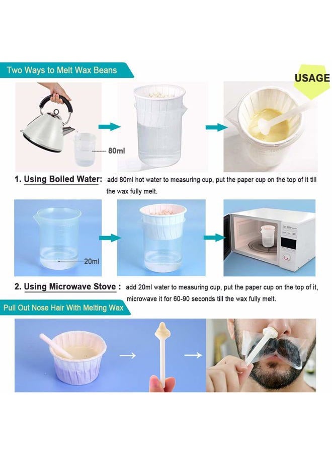OAKEER Men Nose Wax Hair Removal Nose Wax Kit Wax Beans Home Nose Hair Removal New，40 Accessories - Image 4