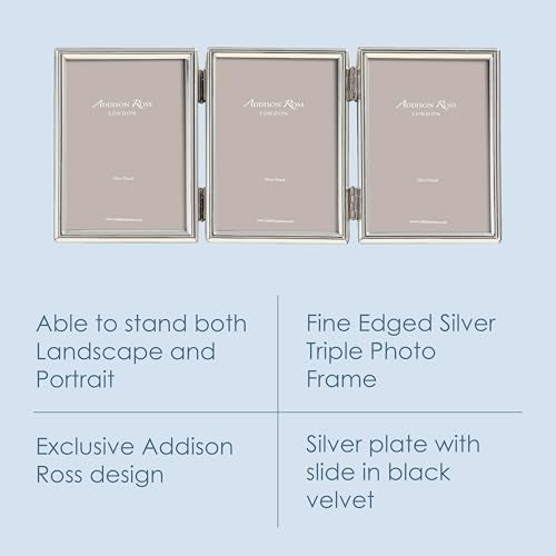 Addison Ross, Essentials Photo Frame, Silver Plate Treble, 2 x 3 Inches - Image 2