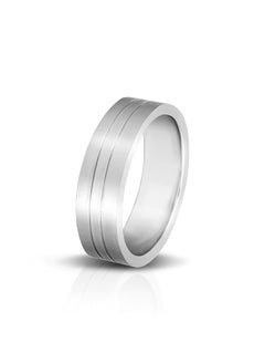 STARGEMS Two Lines Carve Men Wedding Ring  - Image 2