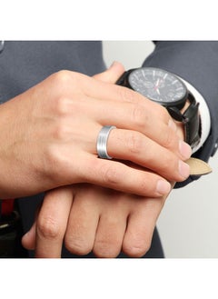 STARGEMS Two Lines Carve Men Wedding Ring  - Image 4