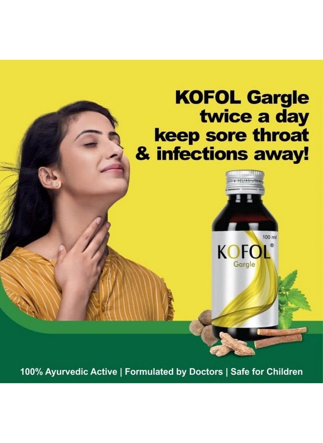 Charak Pharma Kofol Gargle For Cough & Cold And Sore Throat - 100Ml (100 Ml- Pack Of 1)  - Image 4