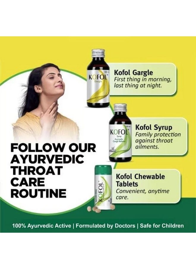 Charak Pharma Kofol Gargle For Cough & Cold And Sore Throat - 100Ml (100 Ml- Pack Of 1)  - Image 5