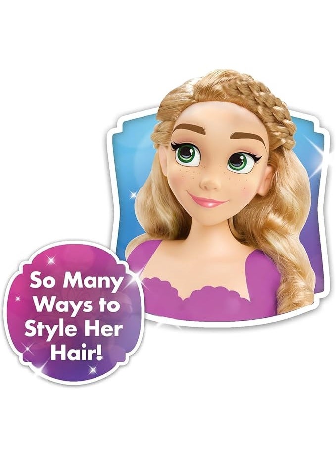 Disney Rapunzel Princess Mini Styling Head Toy – Hair Play, Pretend Salon, Girls Gift, Role Play Doll for Ages 3+ - Image 3