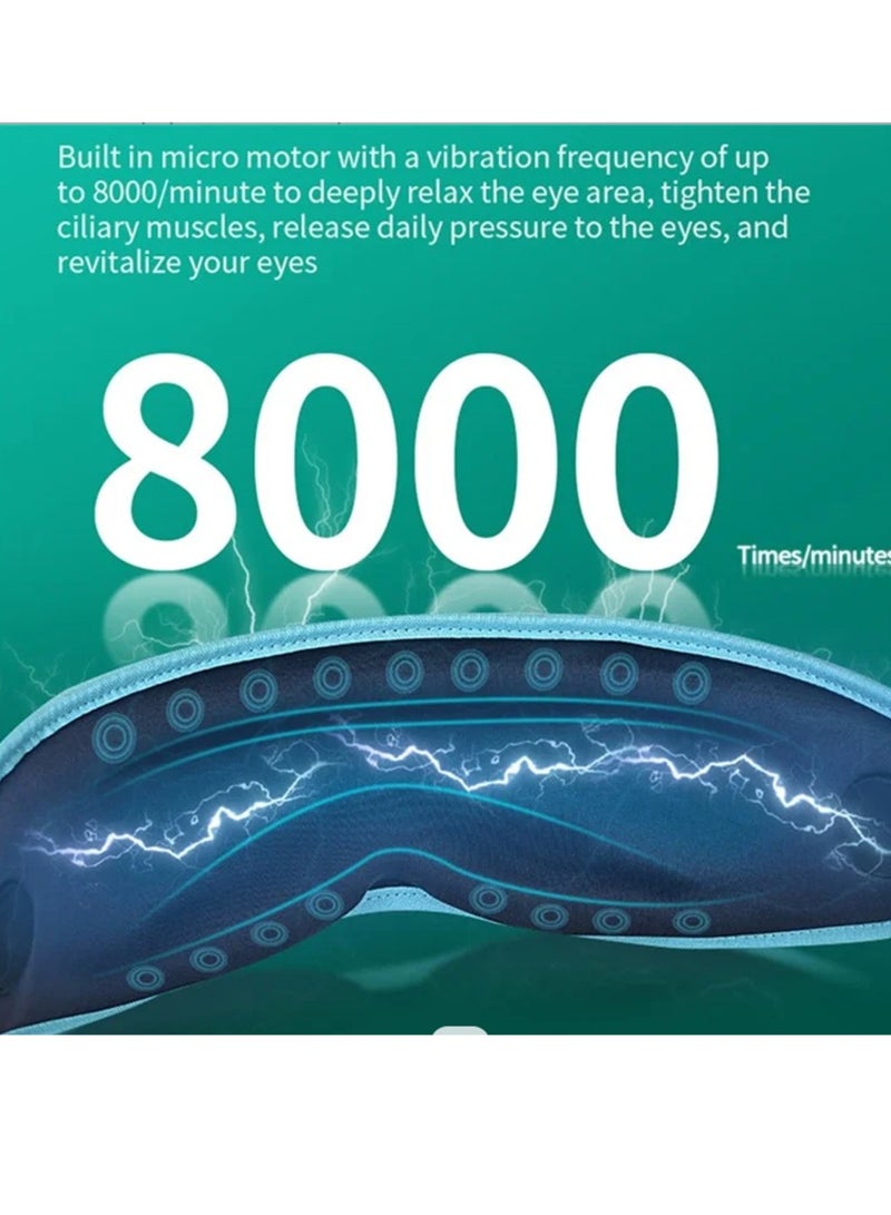 Eye protection device soothes anxiety Warm eye massage, bone conduction music helps sleep, relaxation and decompression massage blindfold - Image 4