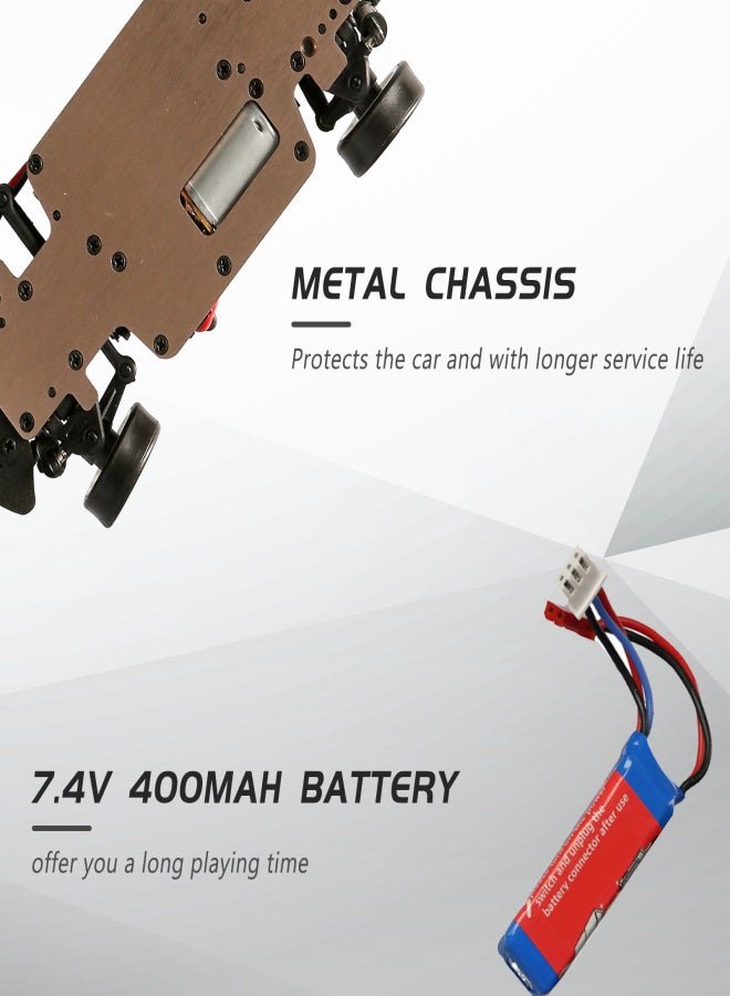 WLtoys K969 RC Drift Car 1/28 RC Car 2.4GHz 4WD 30km/h RC Race Car High Speed Kids Gift RTR with Metal Chassis - Image 2