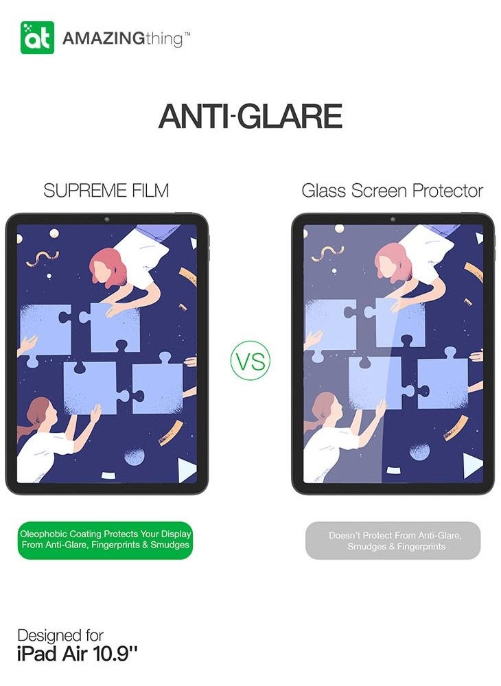 AMAZINGthing - Supreme Pure Matte Film for iPad Air (2022) 10.9 inch 5th Generation and iPad Air 4th Gen (2020) Screen Protector with Paper Texture Simulation for Digital Artists Sketching/Drawing/Writing - Image 1