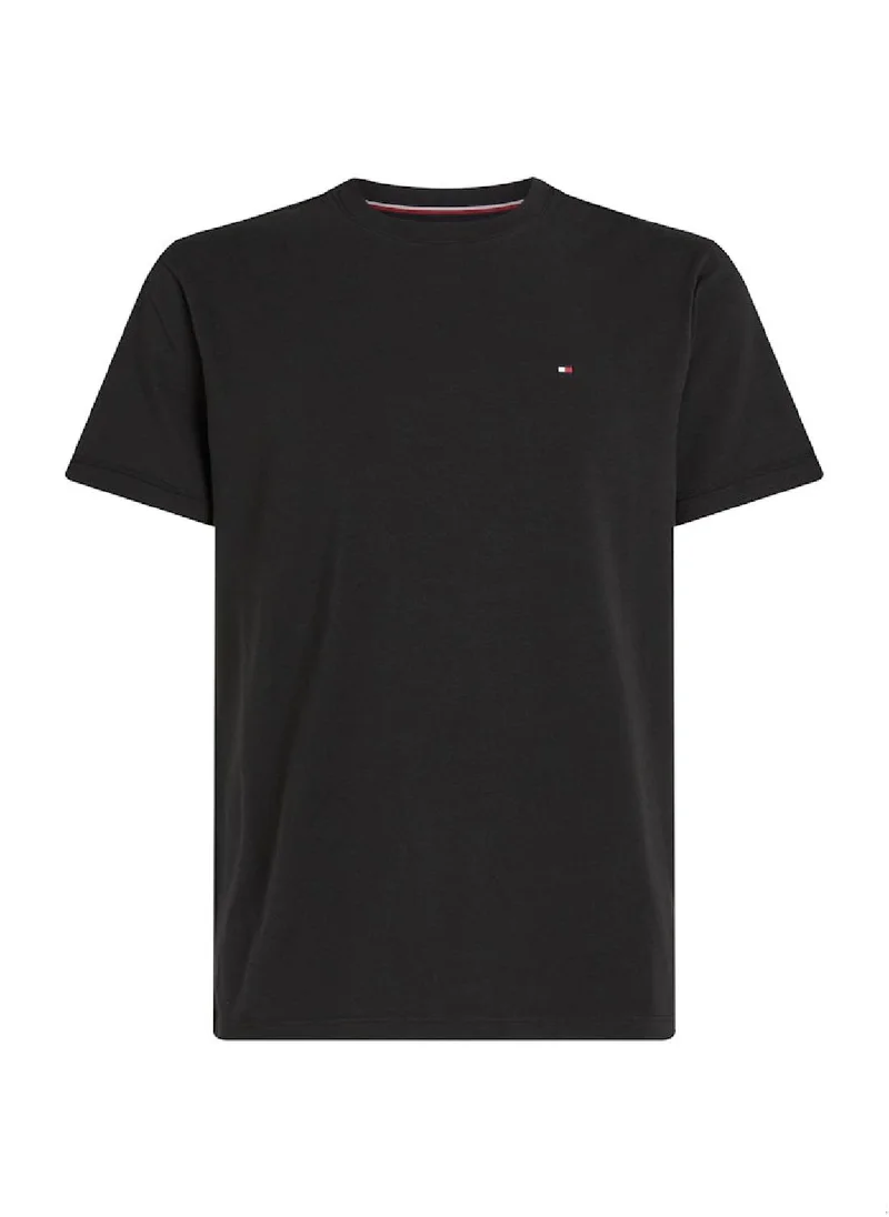 TOMMY HILFIGER Men's Slim Lounge T-Shirt - Cotton, Black