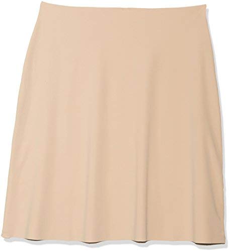 commando Classic Half Slip | High-Waist Seamless Slip for Smooth Finish Under Dresses & Skirts | Weighted Hem Stays Put | Beige, M/L - Image 3