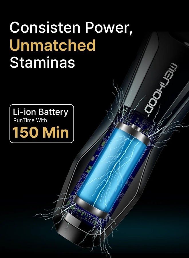 مينهود ماكينة حلاقة مينهود ٢.٠ اللاسلكية المقاومة للماء للرجال | أفضل تقنية للجسم بالكامل والبشرة الحساسة | ماكينة حلاقة شعر الجسم للرجال | شحن لاسلكي | إضاءة LED ٤٠٠٠ كلفن وشاشة عرض لحالة الطاقة | مدة تشغيل ١٥٠ دقيقة | ماكينة حلاقة متعددة الاستخدامات - Image 4