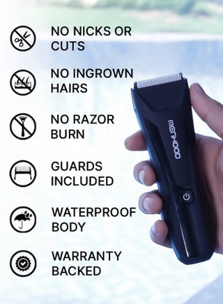 MENHOOD Waterproof Cordless Grooming Trimmer 2.0 for Men | Best Full Body & Sensitive Skin Technology | Male Body Hair Trimmer | Wireless Charging | 4000K LED Light & Power Status Display | 150 Min Runtime | All-in-One Multi-Purpose Trimmer - view 2