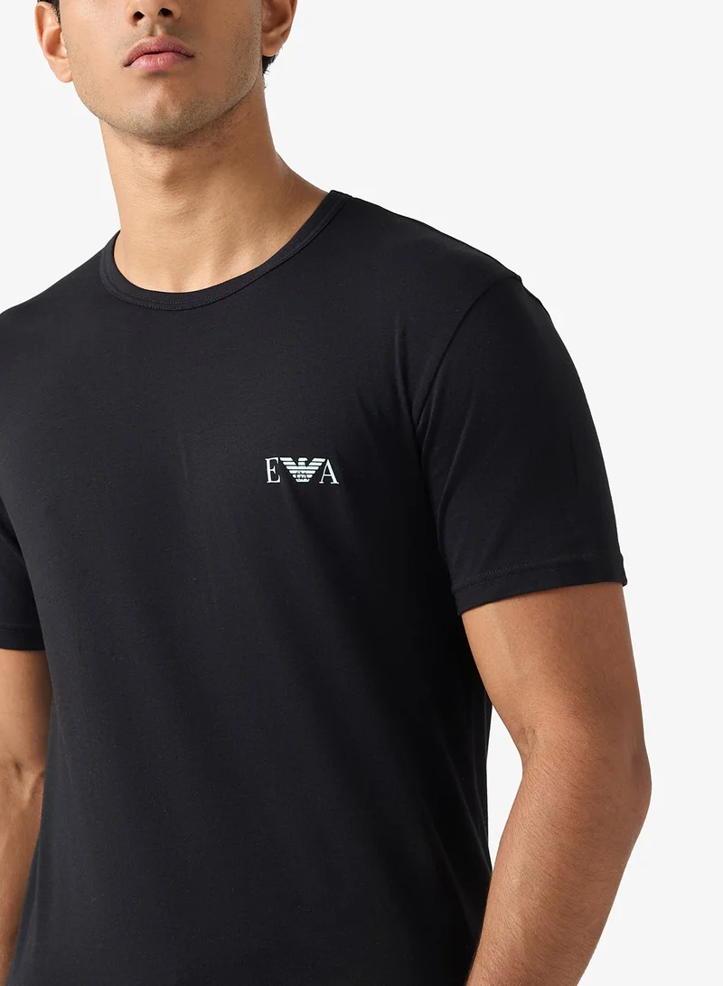 EMPORIO ARMANI  2 Pack Of Logo Crew Neck T-Shirt for Men | Best Price UAE