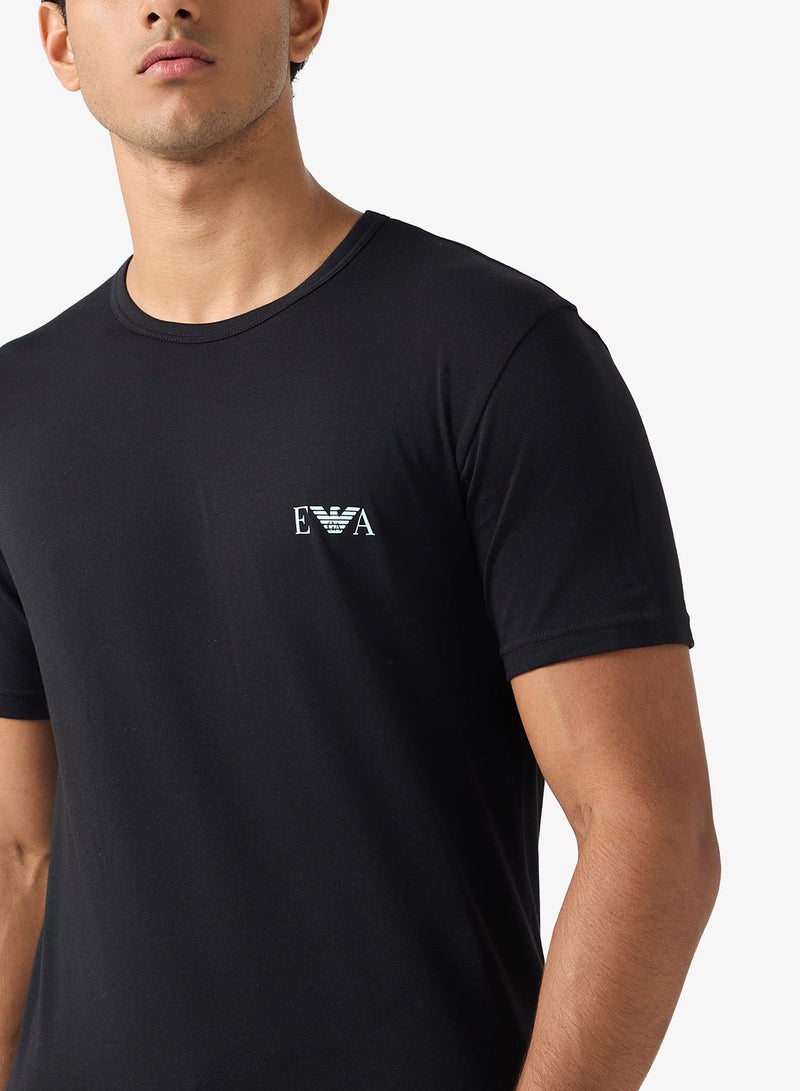 EMPORIO ARMANI 2 Pack Of Logo Crew Neck T-Shirt - Image 3
